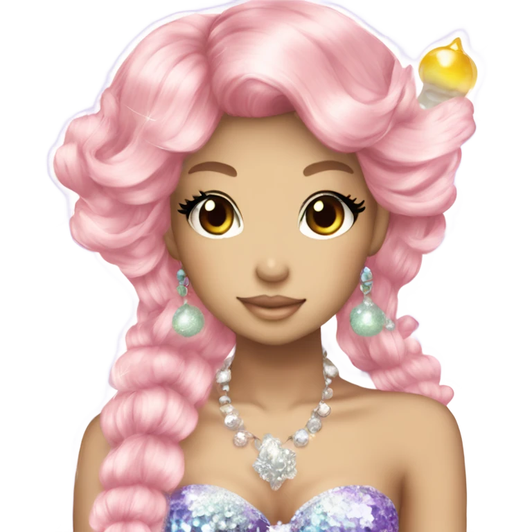hime gyaru girl mermaid beautiful sparkly emoji