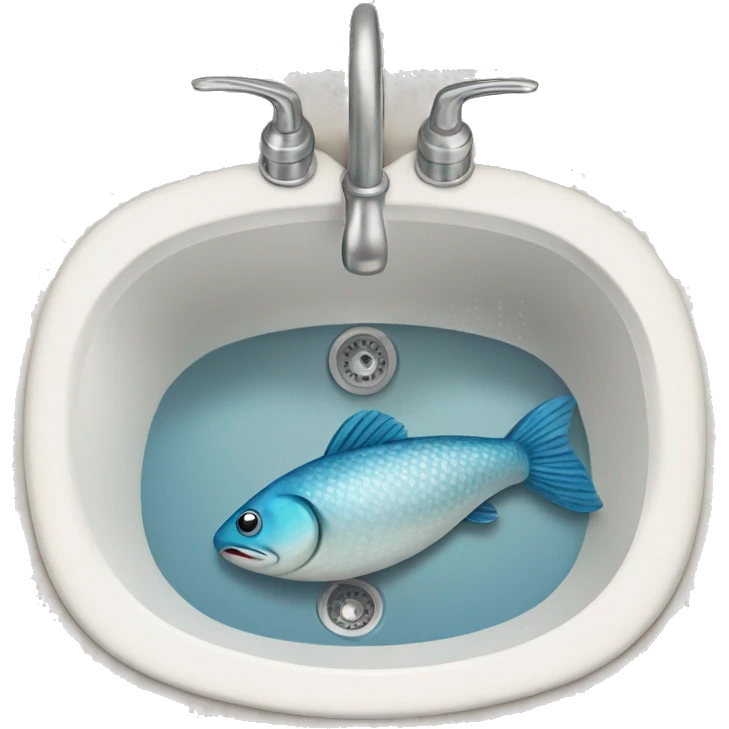 Fish in a sink emoji