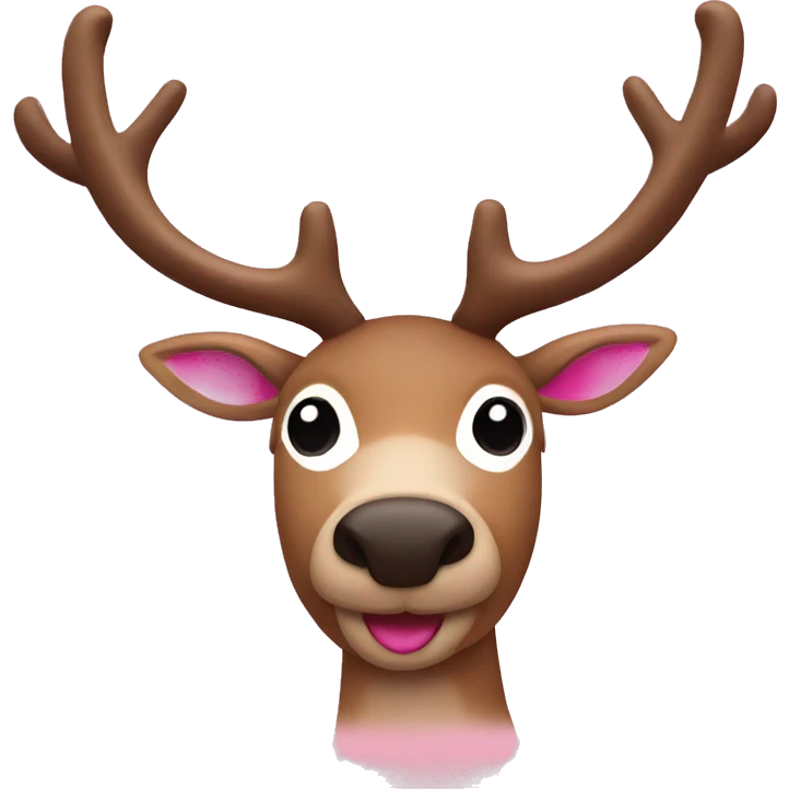 reindeer with pink ears emoji