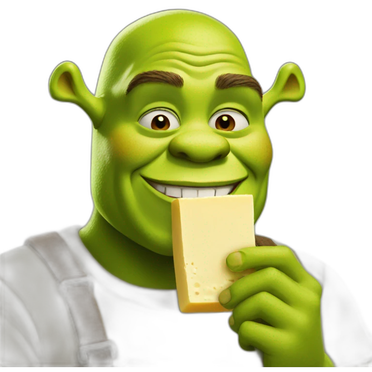 shrek eating tofu emoji