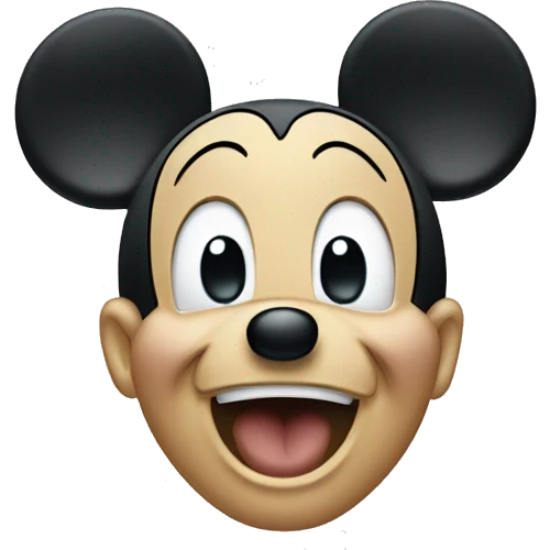 Happy Mickey Mouse crying emoji