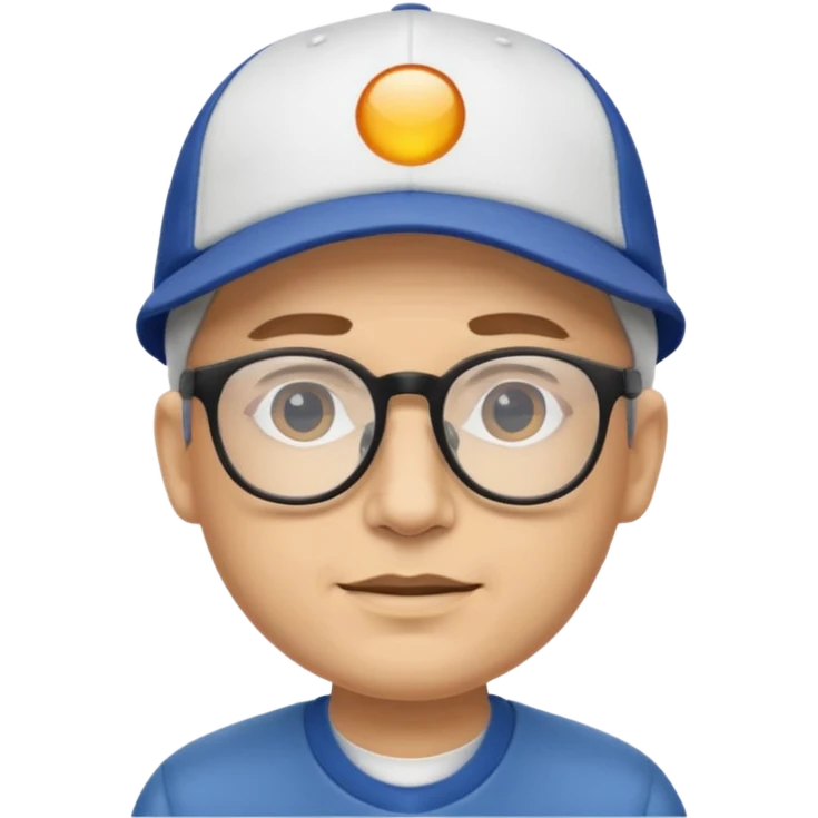 SEÑOR BLANCO CON GAFAS Y GORRA emoji