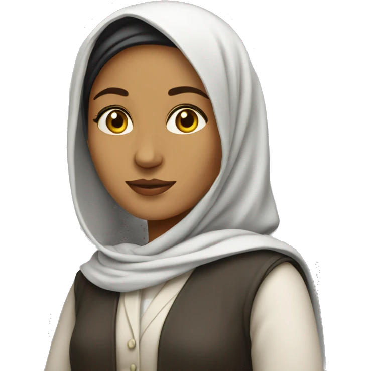 Educated Arab woman with a wheatish complexion emoji