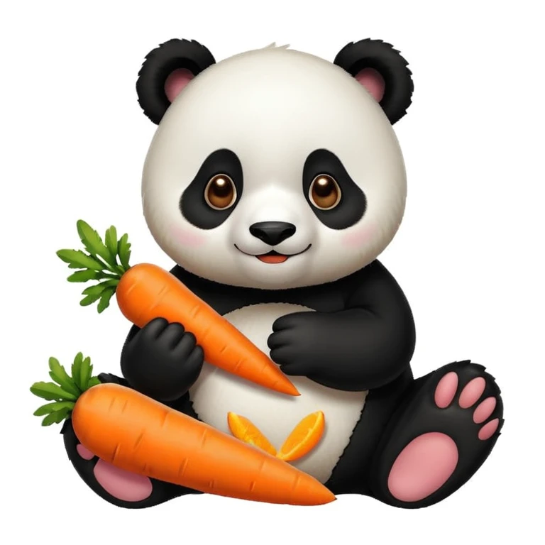 Panda mit karotte emoji