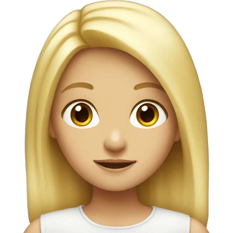 Blond girl Looking at me emoji
