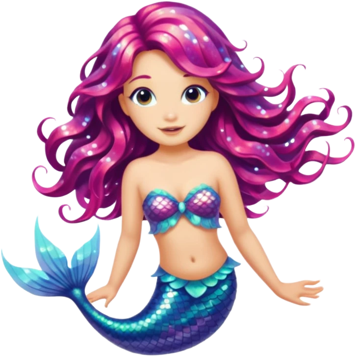 Glitter mermaid emoji