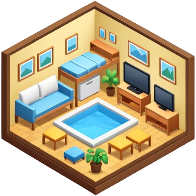 isometric apartment emoji