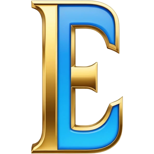 Bold Black-Blue-White-Gold Font Letter “I” emoji