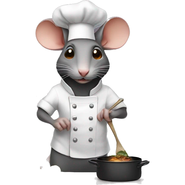 Rat cooking on a pad emoji