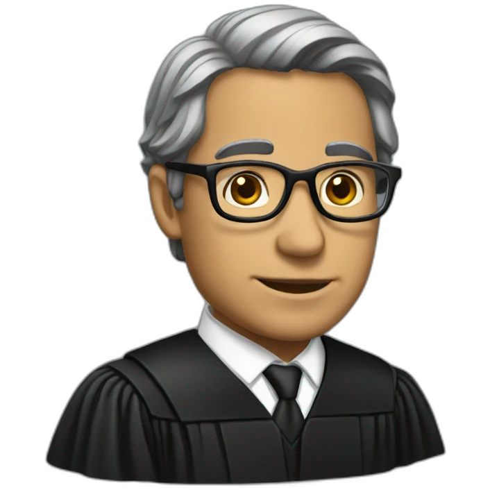 Lawyer en robe noire emoji