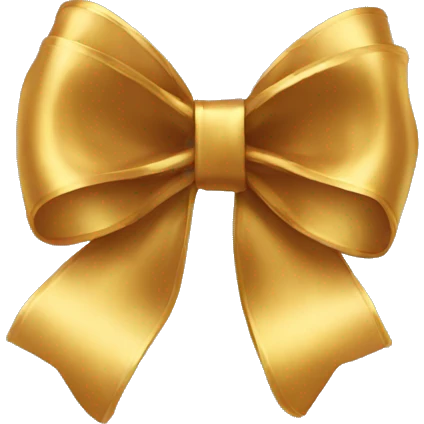 Gold bow emoji