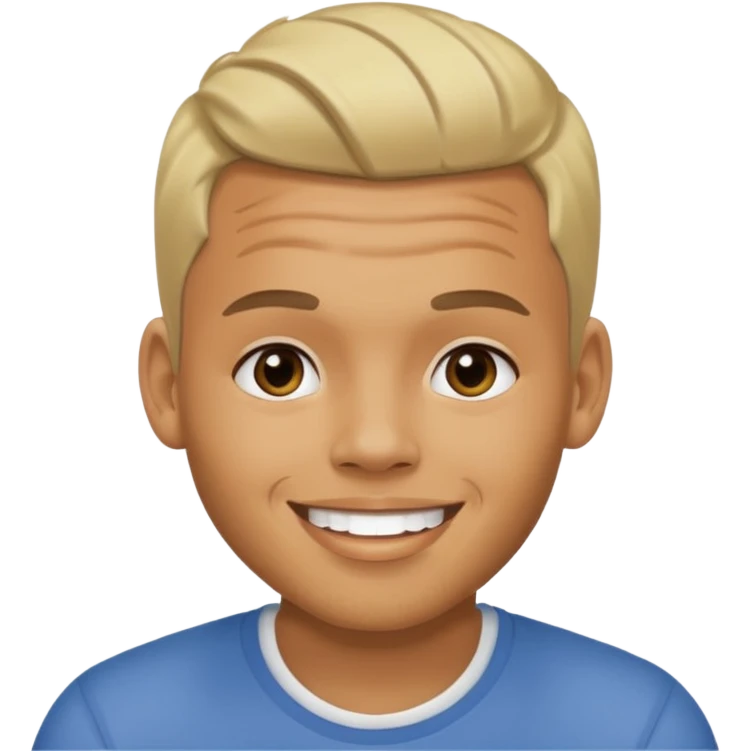 Chris Brown with blonde hair emoji