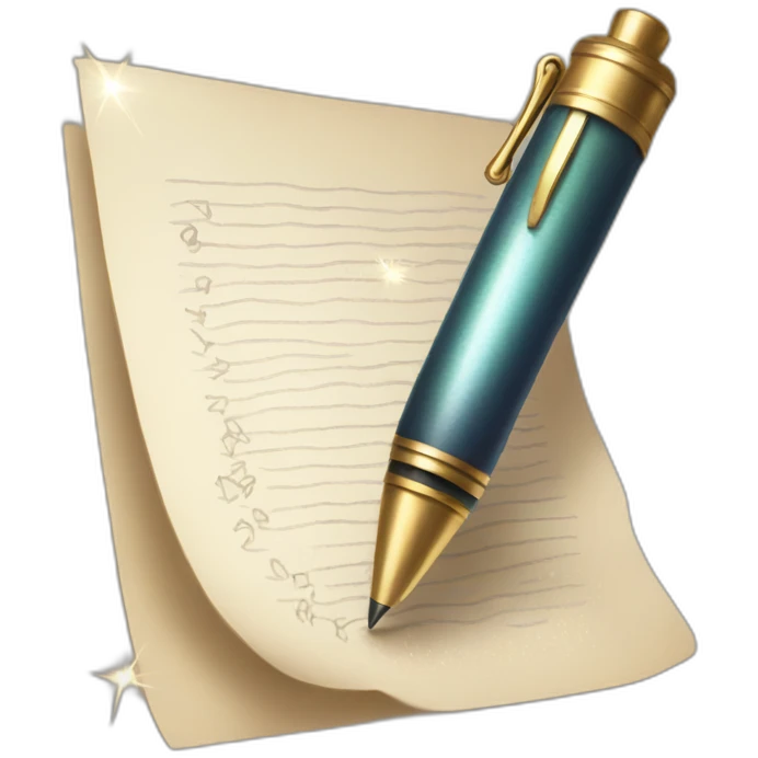 magic pen and paper with sparkle emoji