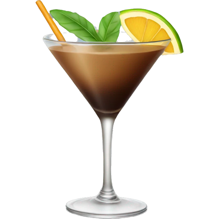 Cocktail with coffee emoji