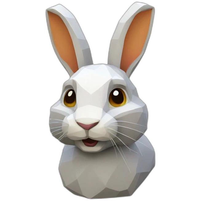 lowpoly rabbit emoji