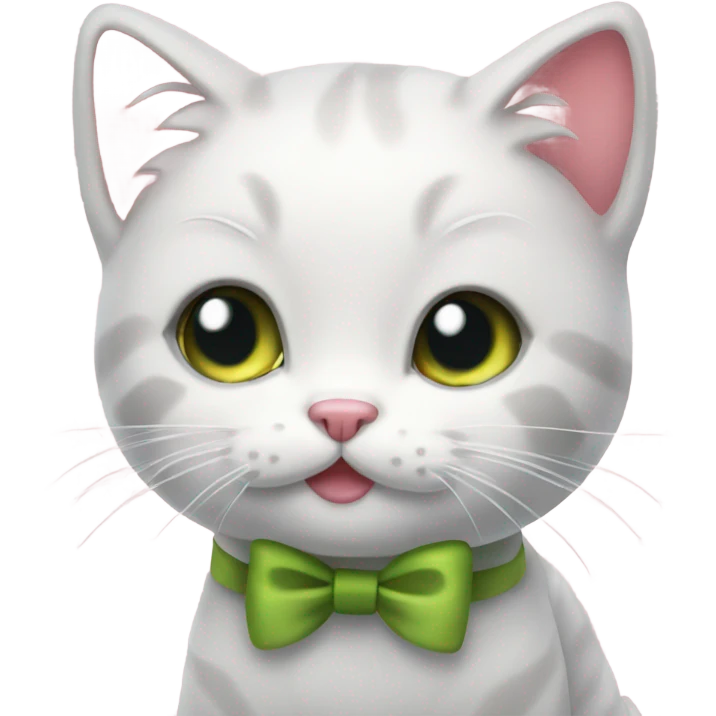 kitty with bow emoji