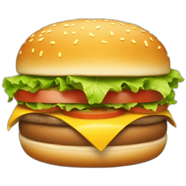 Happy burger emoji
