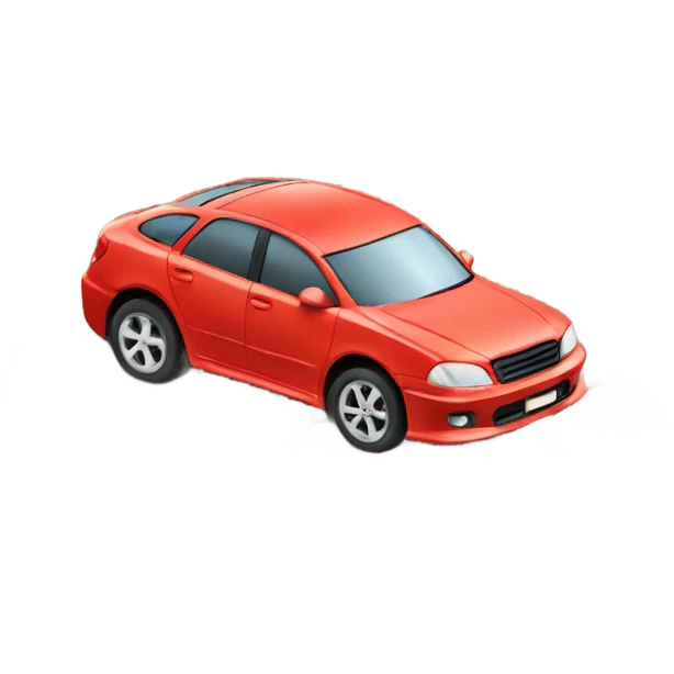 car and rocks hazard road emoji