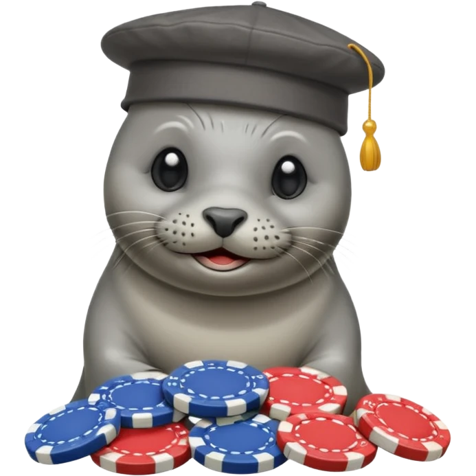 a seal gambling  emoji