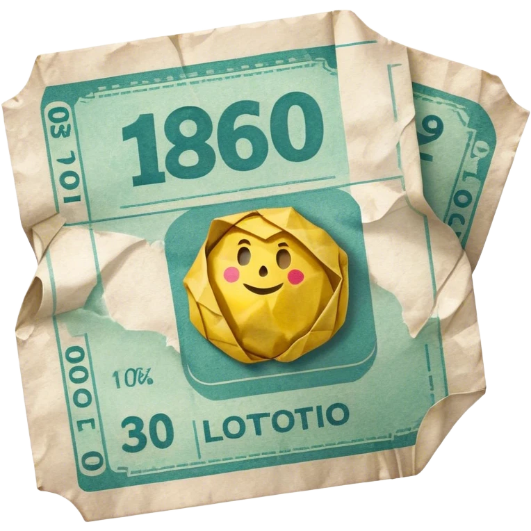 Lotto ticket loser emoji