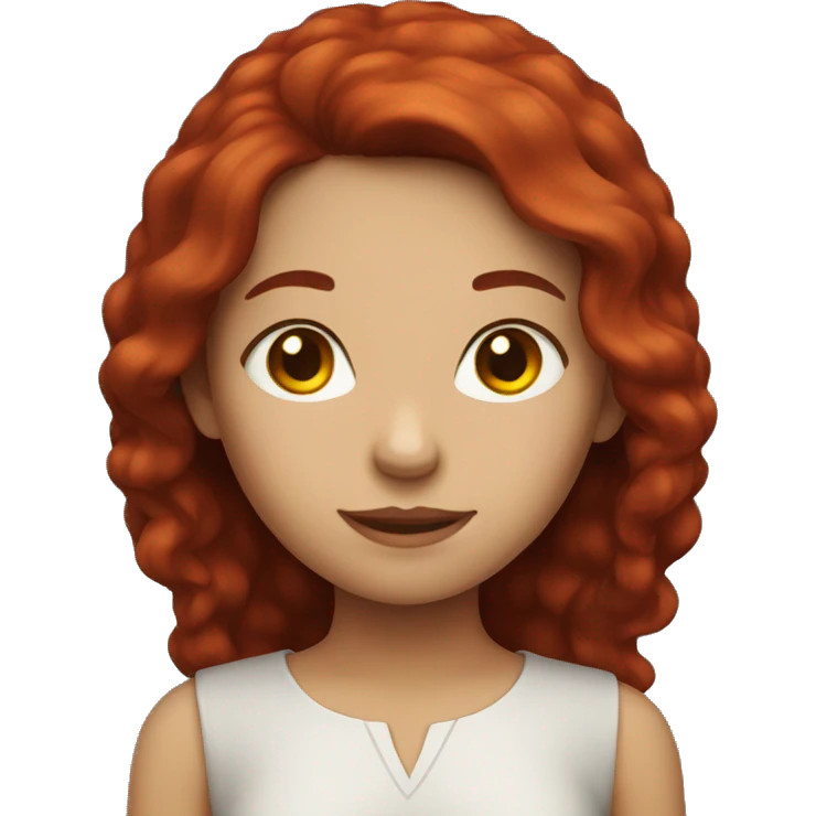 A girl with dark red hair  emoji