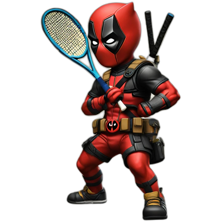 Pickachu deadpool qui fait du tennis emoji