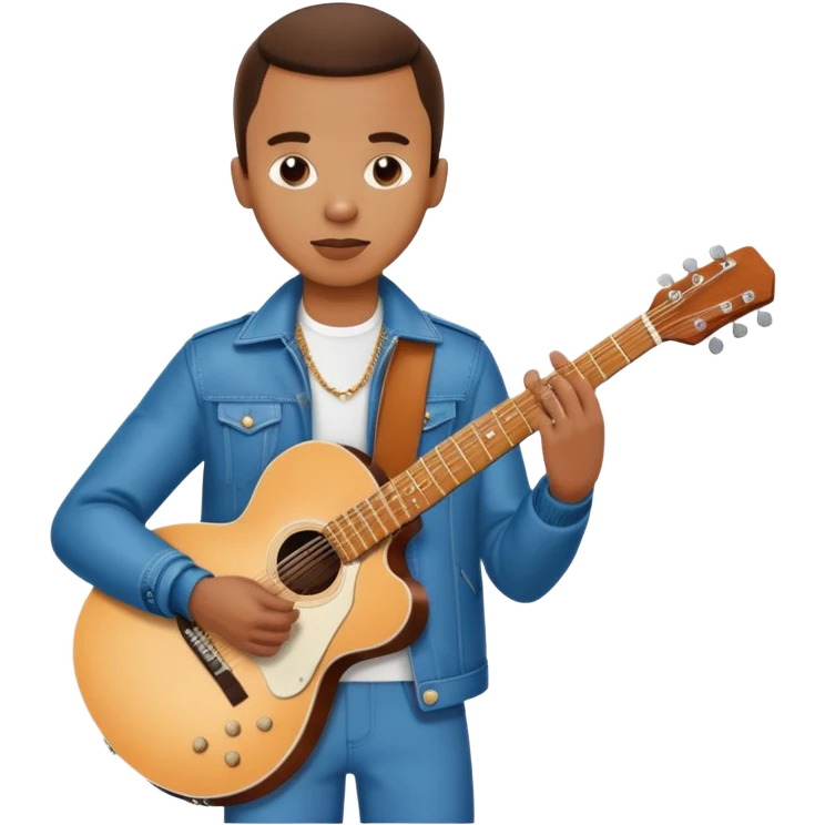 Steve Lacy with guitar and stylish outfit emoji