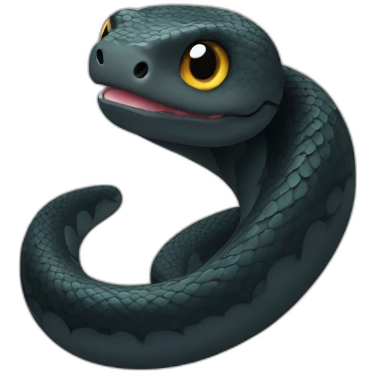 cute Snake black emoji