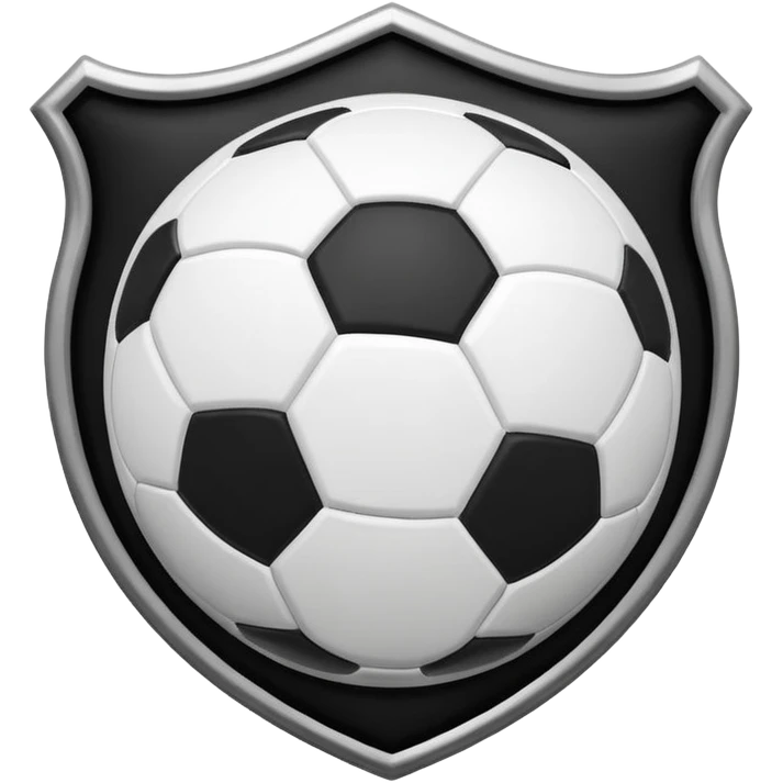 Albacete fútbol escudo, negro blanco y con un balón en medio emoji