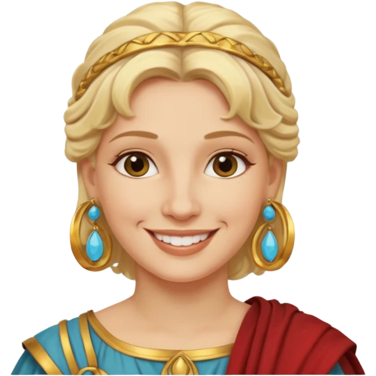Ancient Roman woman with earrings and blonde hair emoji