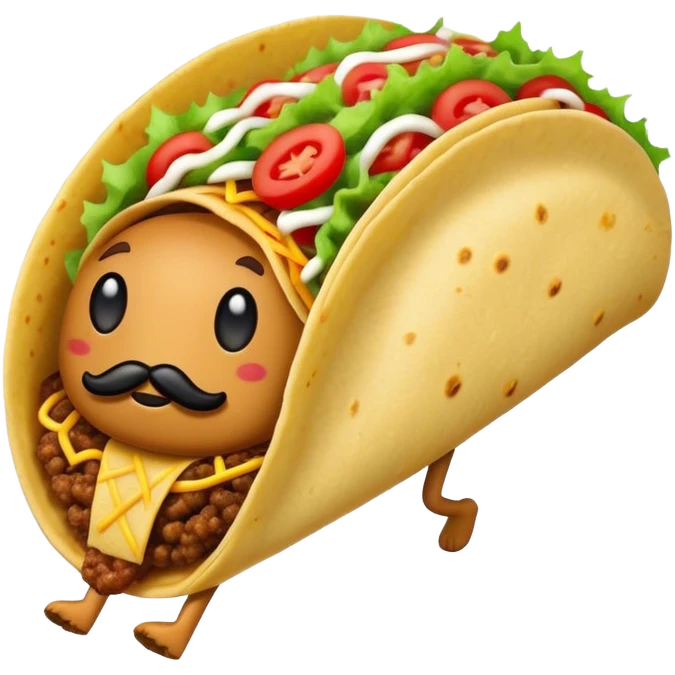 taco taking a walk emoji
