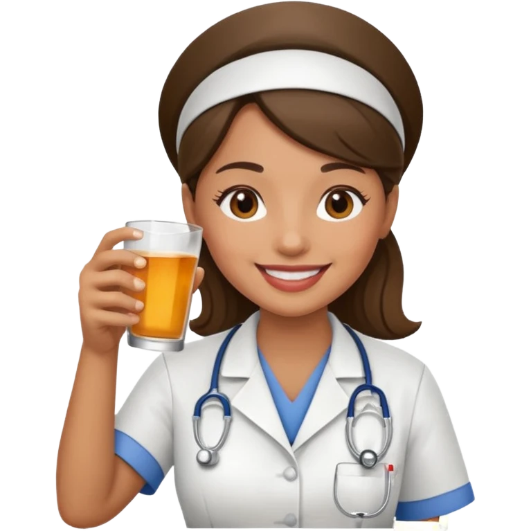 nurse drinking  emoji