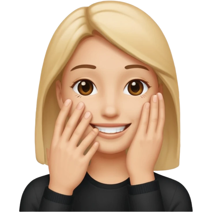 🫱🏼🫲🏼 cover 😁's mouth emoji