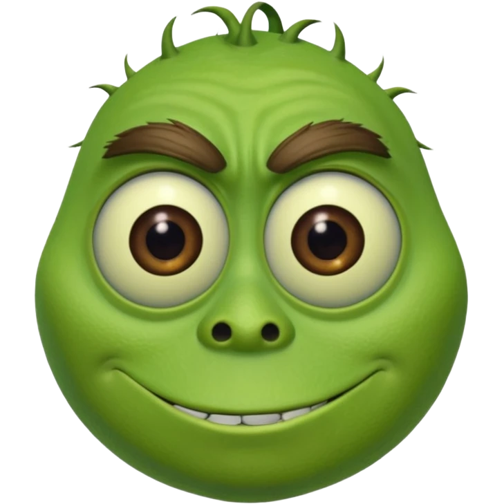 Mike Wazowski (with one eye) from the Monsters Inc. Pixar movie emoji