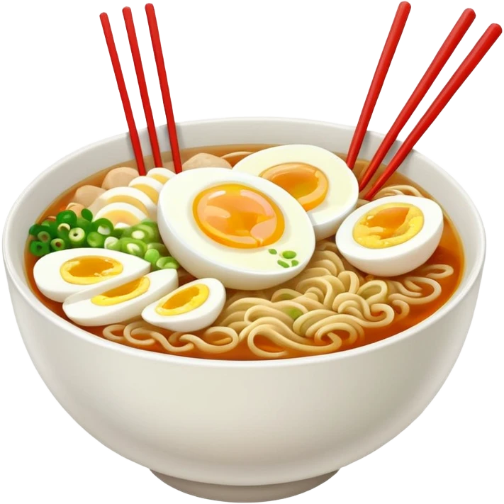 ramen bowl with one chopstick emoji