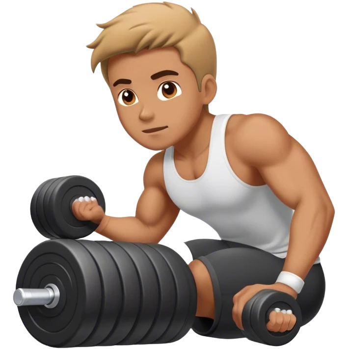 gym guy foam-rolling emoji