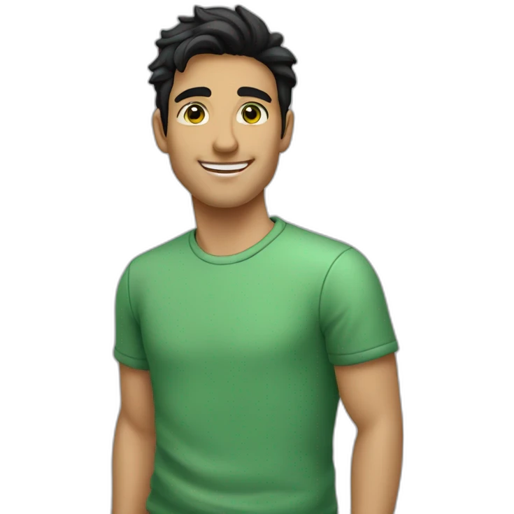 smiling_young_man_with_black_hair_green_eyes emoji