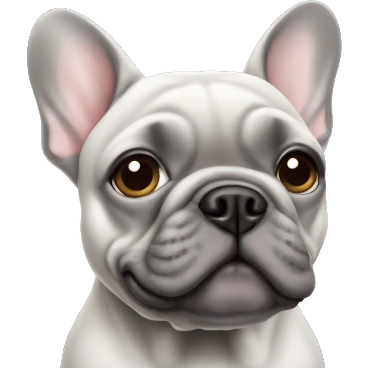 grey french bulldog emoji