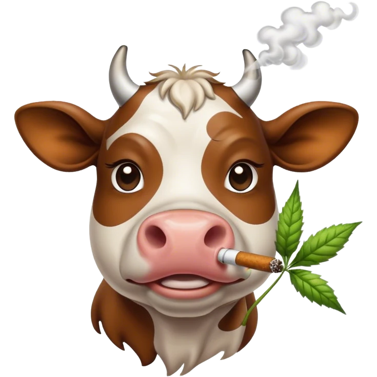 Cow emoji weed emoji
