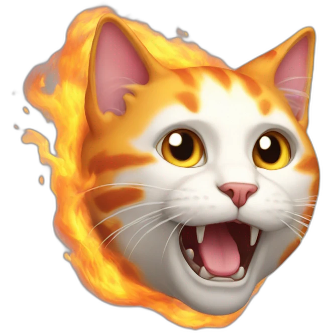 fire-breathing cat emoji