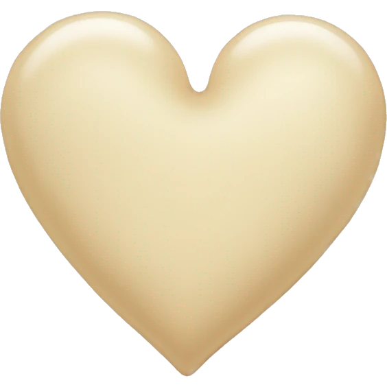 Cream colored heart emoji