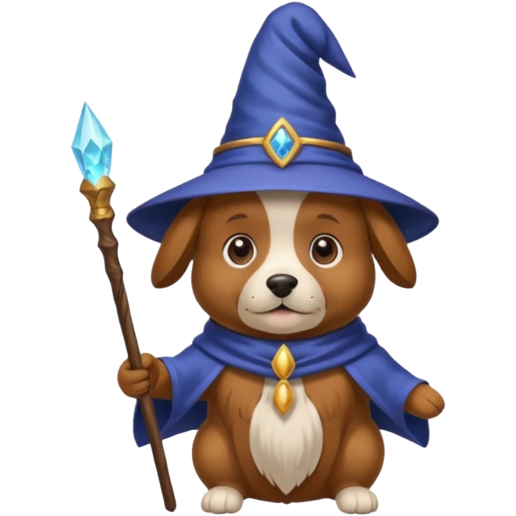 Dog wizard emoji