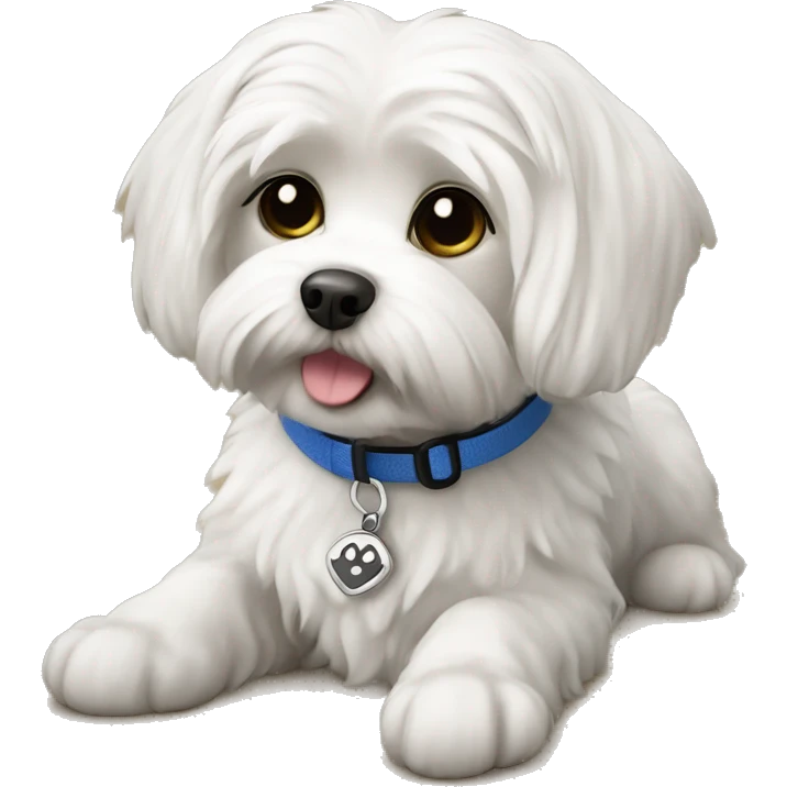Cute Maltese service dog  emoji