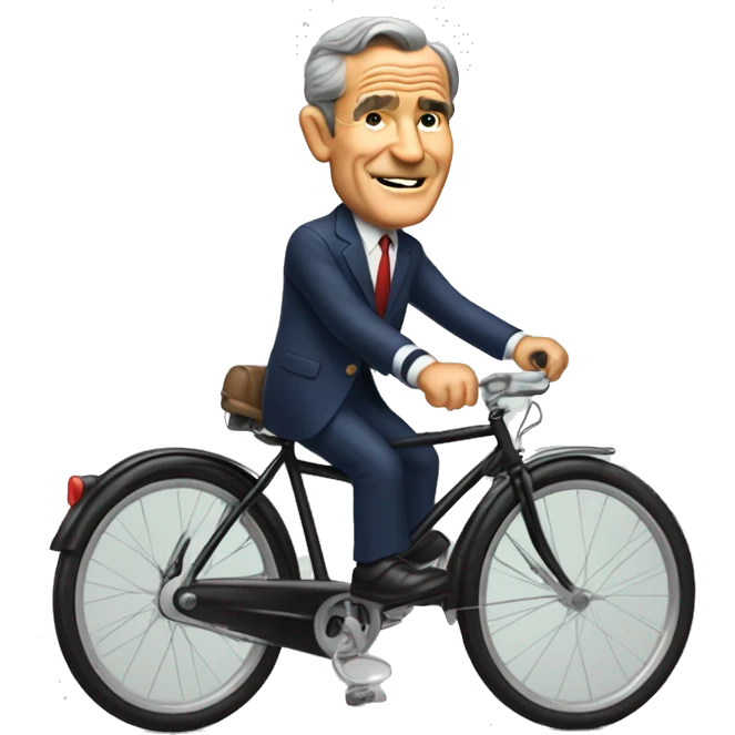 Georges Bush on thé bicycle emoji