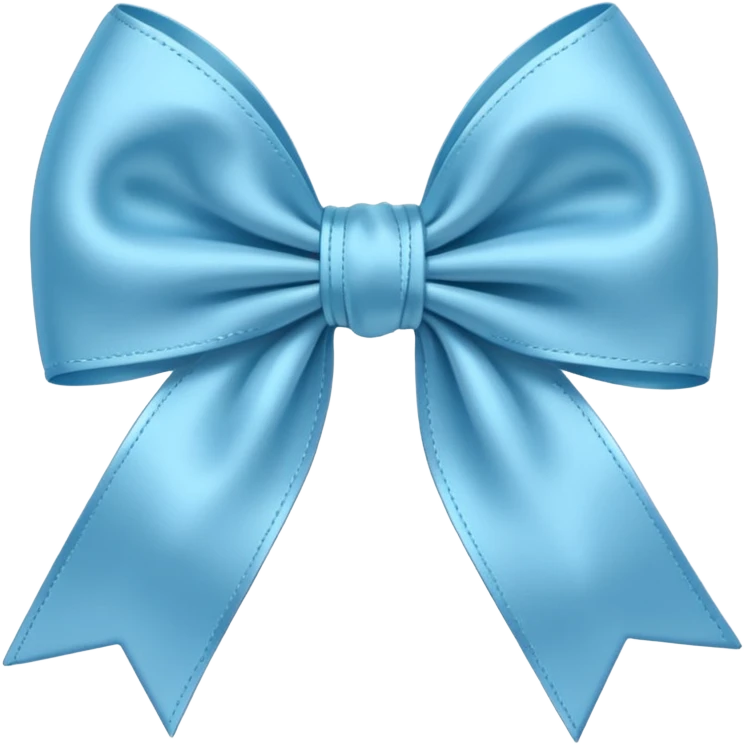 Light blue colour bow emoji
