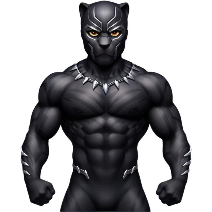 Black panther animal emoji with dark spots emoji