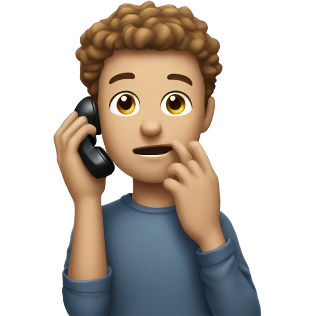 joey receiving an unexpected phone call from brian and mikey emoji