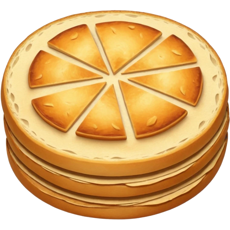 Circular bread chips emoji