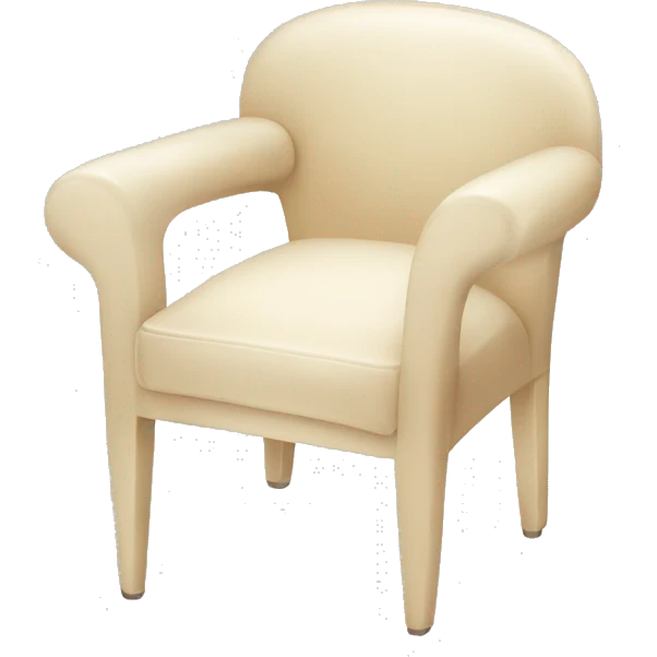 Cream colored chair emoji