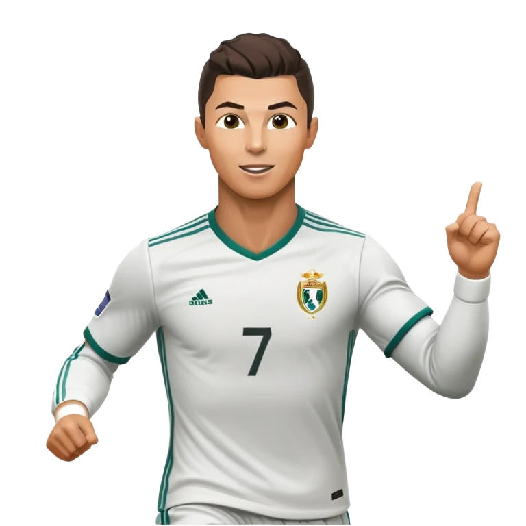 Cristiano Ronaldo soccer player celebrating a goal emoji